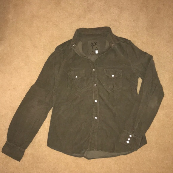 Pete and Greta Green Corduroy button down - Picture 2 of 5